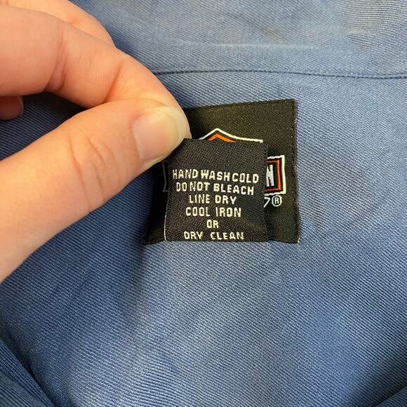 Harley Davidson Silk Pacific Honolulu Hawaii Shirt Men’s Size‎ XL Blue - Picture 6 of 10